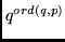 $q^{ord(q,p)}$